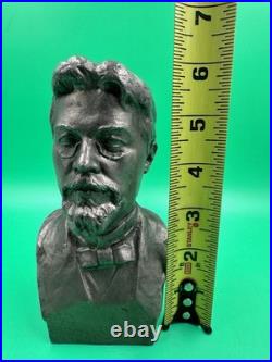 Writer Anton Chekhov USSR Soviet Union bust figurine Russia metal ORIGINAL