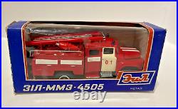 ZIL 4505 fire truck, handmade, manufactured in the Soviet Union, USSR scal 143