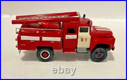 ZIL 4505 fire truck, handmade, manufactured in the Soviet Union, USSR scal 143