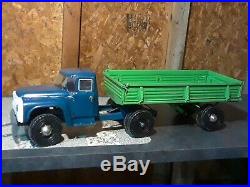 ZIL Russian pressed steel model toy truck with trailer vintage Soviet Union